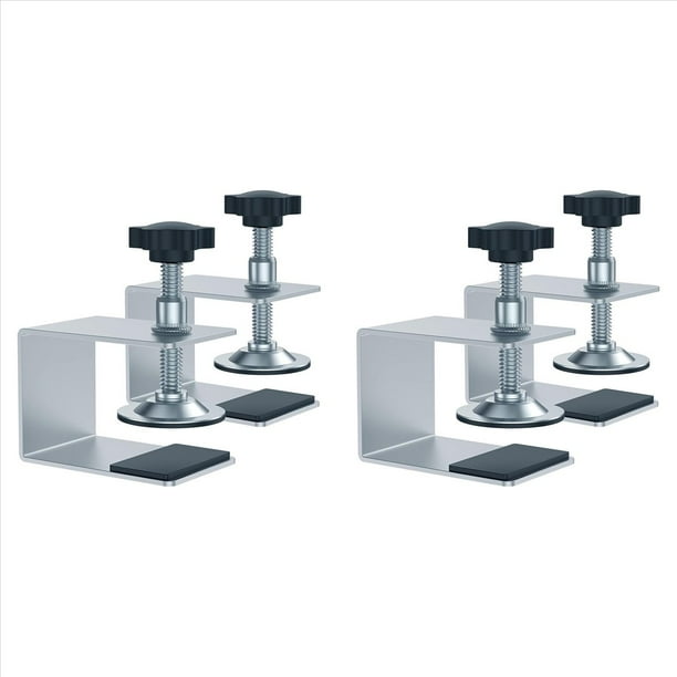4X Abrazaderas para Gabinetes, Abrazadera de Instalación, Clip de Fijación para Cajones de Zinc, Plantilla Ajustable para Herrajes para Gabinetes de Carpintero, B