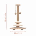 thumbnail image 7 of Multi-Level Wooden Cat Scratching Post with Interactive Ball Track, Sisal-Covered Scratching Column & Hanging Toys, Space-Saving Cat Tree Tower for Kittens & Adult Cats, 7 of 7
