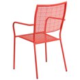 thumbnail image 6 of Flash Furniture Oia Commercial Grade 5 Pack Coral Indoor-Outdoor Steel Patio Arm Chair with Square Back, 6 of 11