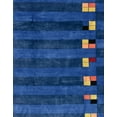 thumbnail image 1 of Ahgly Company Indoor Rectangle Abstract Blue Abstract Area Rugs, 7' x 9', 1 of 6