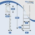 thumbnail image 3 of RecPro 5 Step Aluminum Marine Grade Dock Attachment Flip Up Ladder, Silver, 3 of 11