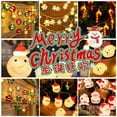 thumbnail image 3 of Colgador de puerta de Navidad, colgantes de fiesta de año nuevo, adornos de árbol de Navidad, Papá Noel, alce, muñeco de nieve, decoración de Feliz Navidad, 2023, 3 of 4