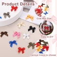 thumbnail image 3 of Mini Metallic Edge Ribbon Bow. 25x26mm Satin Silver Edge Ribbon Bow Appliques for Crafts DIY Hair Bows Sewing Wedding Party Christmas Decoration, (Pack of 100, Silver), 3 of 5