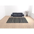 thumbnail image 2 of HomeRoots 514619 5 x 8 ft. Blue Red & Ivory Geometric Power Loom Distressed Stain Resistant Rectangle Area Rug, 2 of 8