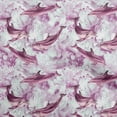 thumbnail image 1 of oneOone Cotton Silk Pink Fabric Whale Fabric For Sewing Printed Craft Fabric By The Yard 42 Inch Wide, 1 of 6