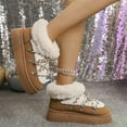 thumbnail image 4 of Npasoilc Snow Boots for Women,Winter Boots with Lace up Ankle Boots,Fluff Boots with Fleece,and Fur-Lined Casual Short Boots., 4 of 9