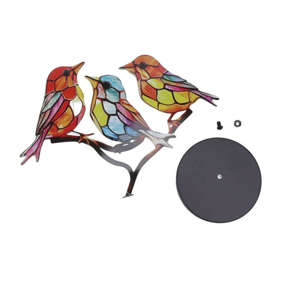Modern Style Colorful Birds Ornament Tabletop Bird, Tabletop Small Acrylic Birds Statues Decoration Home Decor Gift Figurine for Living Room, Bedroom 3 Birds Opposite Direction