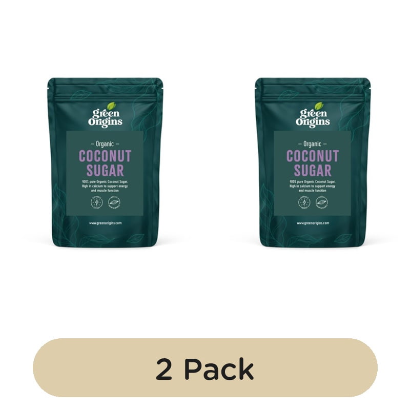 Green Origins Organic Coconut Sugar 500g, British Import (Pack of 2)