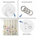 thumbnail image 5 of Leaf Wildflower Waterproof Fabric Shower Curtain,Vintage Country Plant Floral Leaves Waterproof Fabric Shower Curtain for Bathroom Curtains Bathtubs Hotel Shower Curtains with 12 Hooks Small 36x72in, 5 of 8