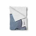 thumbnail image 2 of Animal Soft Flannel Fleece Throw Blanket, Rabbit Balancing Big Funny Mascot Animals Cartoon Creatures Circus, Cozy Plush for Indoor and Outdoor Use, 70" x 90", Grey Pink White, by Ambesonne, 2 of 6