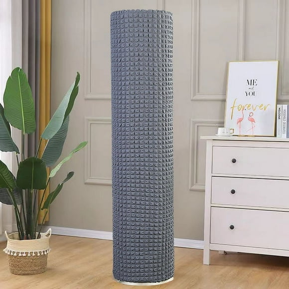 Nvzi Cubierta antipolvo circular vertical para aire acondicionado,cubierta antipolvo simple de tela para máquina de gabinete de aire acondicionado (gris oscuro)