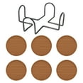 thumbnail image 2 of Silicone Coasters Set of 6 with Holder,Coasters for Drinks,Coffee Coasters,Suitable for Kinds Cups,Hot or Cold,Anti-SLI,Non-Stick,Anti-Overflow Tabletop Protection and Decor(6 Pcs,Brown), 2 of 9