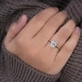 thumbnail image 2 of Cora Jewellery 2.75 CT Oval Moissanite Engagement Ring, 10x8MM Oval Solitaire Ring For Women, 14K White Gold, 7 US, Pack of 1, 2 of 9