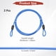 thumbnail image 3 of Cable de Seguridad Uxcell con Asas [2Pcs] - 4.92ft / 59.1 Pulgadas Cable de Seguridad para Candado de Equipaje de Acero Inoxidable para Bicicletas y Equipaje - [Azul], 3 of 6