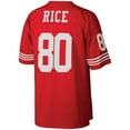 thumbnail image 3 of Men's Mitchell & Ness Jerry Rice Scarlet San Francisco 49ers Big & Tall 1990 Retired Player Replica Jersey, 3 of 3