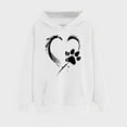 thumbnail image 2 of Busydd Hoodies for Women Graphic Fall Casual Loose Hooded Sweatshirt Fashion Drawstring Plain Hoodie Long Sleeve Shirts for Women Heart Print Pullover Tops with Pocket and Hood, 2 of 5