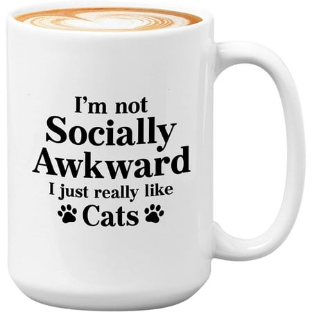 

I Am A Constant Delight Coffee Mug -Gag Sarcastic Funny Saying Sarcasm For Him Her Hilarious Sassy Savage-I m not socially awkward I just really like cats 11 Oz