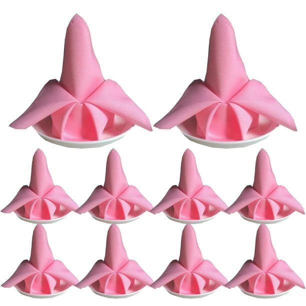 Servilletas de tela de poliéster Dinheiro de 10 piezas, servilletas de tela lavables de color sólido, para bodas, fiestas, cenas navideñas