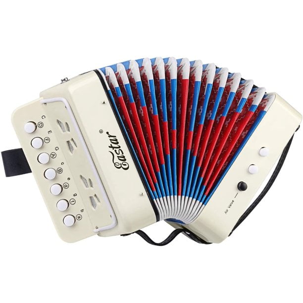 Button Accordion 17 Keys with 8 Bass Diatonic for Solo and Ensemble Kid and Beginner Friendly