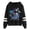 Black, variant on Arijit Singh Pocketless men's and women's trendy pattern casual long sleeved hooded sweatshirt