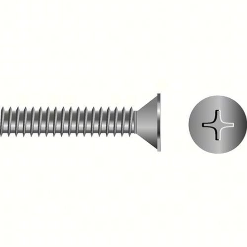 SeaChoice 59646; 1/4-20 X 1-1/2 Philflat Machine Screw 4/ Bag