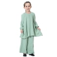 thumbnail image 6 of Vividxx Girls Abaya Dress Sets Loose Flowy Pants Outfits Sets For Everyday Wear Clothing Southeast Asian Style Comfortable Kids Outfits Sets Solid Color Toddler Classic Dailywear, 6 of 8
