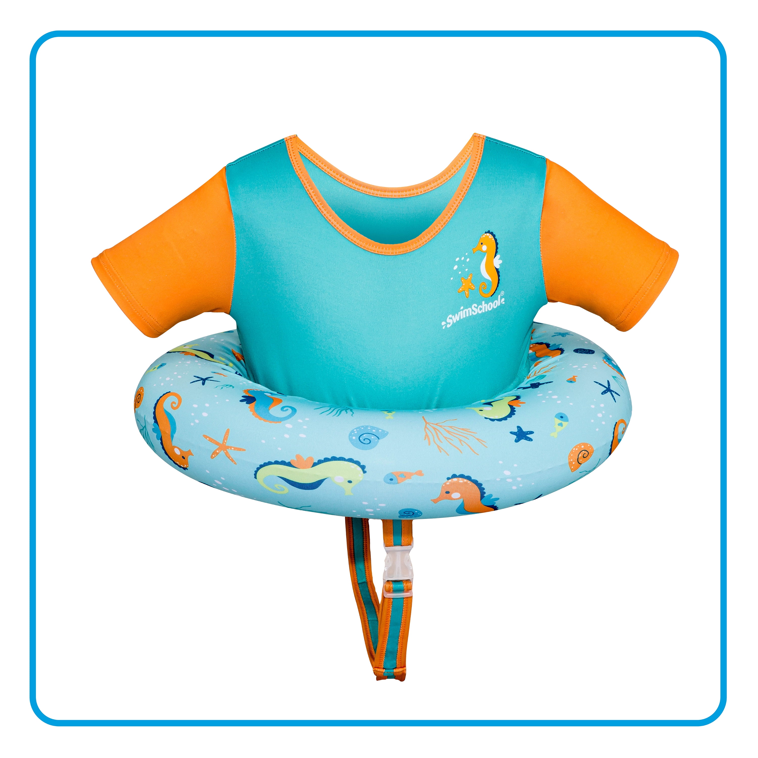 Blue Unisex Octopus Swim School Premium Tot Trainer Float with Adjustable Strap, Ages 2-4 Years
