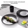 thumbnail image 3 of Vajilla de restaurante de estilo chino de plástico de melamina negra, plato redondo, plato frío creativo, curso principal, plato grande para uso doméstico, 3 of 5