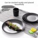 thumbnail image 3 of Vajilla de restaurante de estilo chino de plástico de melamina negra, plato redondo, plato frío creativo, curso principal, plato grande para uso doméstico, 3 of 5
