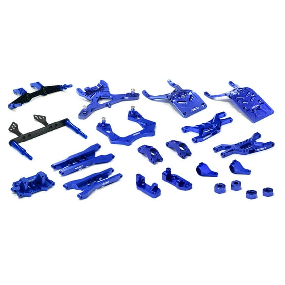 Integy RC Toy Model Hop-ups T8651BLUE Billet Machined T3 Complete Suspension Kit for 1/10 Stampede 2WD