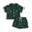 AA-#Green371, variant on WOYY Newborn Boys Pajama Set Short Sleeve Button Down Shirt Shorts Loungewear Sleepwear