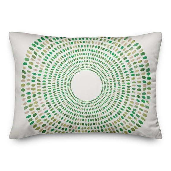 Creative Products Round Green Dashes 14x20 Indoor / Outdoor Pillow