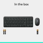 Logitech MK250 Bluetooth Wireless Mouse and Keyboard Combo: Fast & Easy Connectivity, Compact Wireless Keyboard, Ambidextrous Mouse (Graphite)