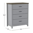 thumbnail image 5 of Lancaster Wood 4 Drawer Dresser, Gray, by Hillsdale Living Essentials, 5 of 14