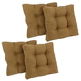 thumbnail image 1 of 19-inch Squared Microsuede Tufted Dining Chair Cushion (Set of Four), 1 of 2