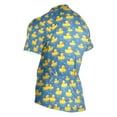 thumbnail image 3 of joogoo Cartoon Cute Ducks Blue Pattern Men's Cycling Jerseys Mountain Bike Short Sleeve Tops S, 3 of 7