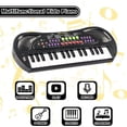 thumbnail image 2 of HAOTUTOYS Kids Keyboard Piano, 32 Keys Portable Piano Early Learning Educational Electronic Music Keyboard Instrument Toys for 3 4 5 6 Year Old Boys and Girls (Black), 2 of 7