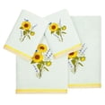 thumbnail image 5 of Linum Home Textiles 100% Turkish Cotton Girasol 4PC Embellished Towel Set, White, 5 of 5