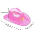 thumbnail image 4 of Kearding Sombrero de vaquero con purpurina brillante, sombrero de vaquero occidental de caballero nacarado colorido para Halloween, Carnaval y Navidad Kits de decoración para fiestas No. 4 Kearding HA046717-04, 4 of 6