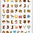 thumbnail image 4 of 35pcs-50pcs Western Stickers Stationery Cowboy Stickers Adventure Kids Stickers for Laptops Suitcases, 4 of 9