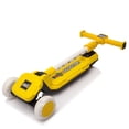 thumbnail image 2 of 3-Wheel Ride On Scooter with Buildable Blocks and PU Flashing Wheels, Folding Kick Scooter with 5 Position Adjustable Height and Footbrake, Thickened Aluminum Portable Scooter for Outdoor, Yellow, 2 of 7