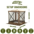 thumbnail image 2 of CLAM Quick-Set Traveler 6 x 6 Foot Portable 4 Sided Canopy Shelter, Brown, 2 of 7