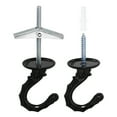 thumbnail image 4 of Uxcell 2.2" x 1.6" Ceiling Hook, 2 Set Ceiling Orchid Hooks with Mounting Hardware, Black, 4 of 4