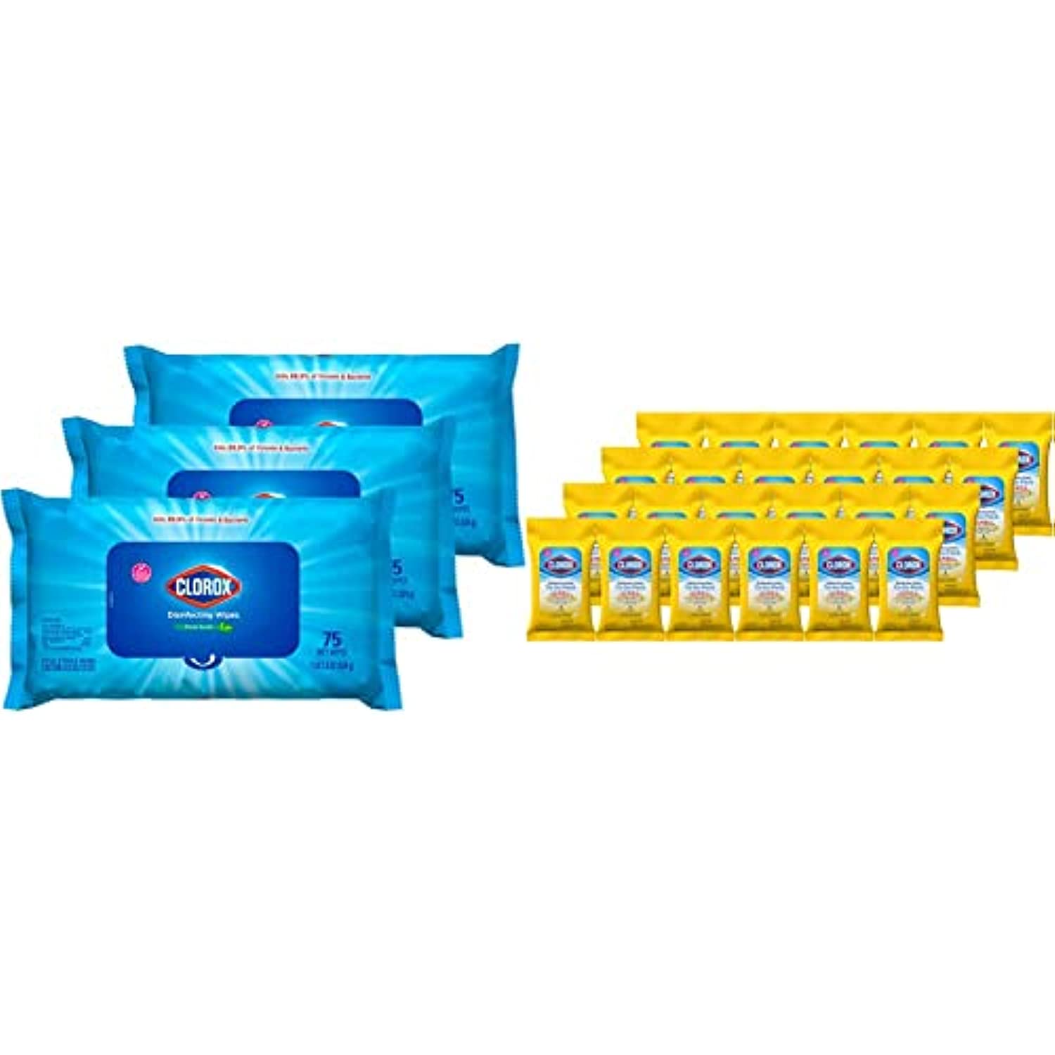 Clorox Disinfecting Wipes OnTheGo Value Pack, 24X 9Ct Crisp Lemon