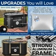 thumbnail image 3 of SereneLife 105 Gallon Insulated Oval Ice Bath Tub for Athletes, One Person Cold Plunge Therapy Recovery Pod for Recovery, Multi Layered with Aluminum Frame, Portable for Indoor Outdoor, Home, Gym Use, 3 of 6