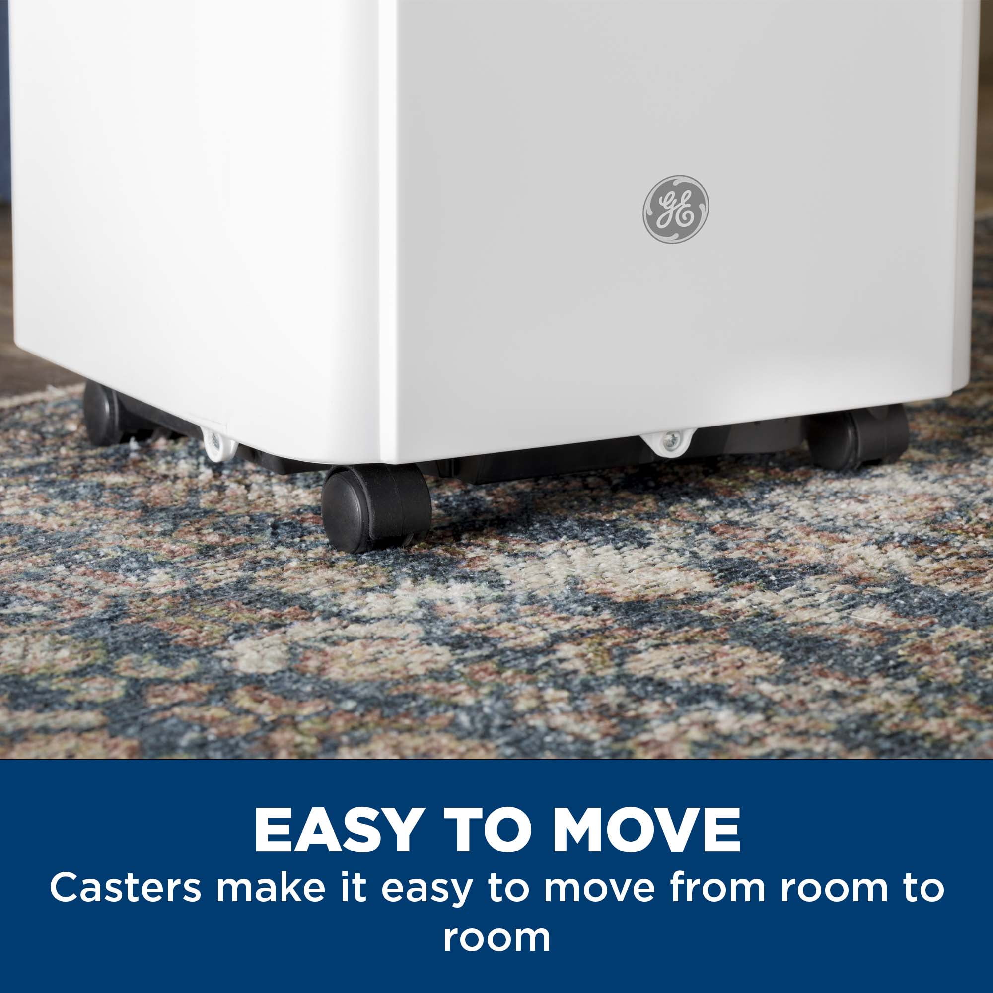 GE 6,100 BTU Portable Air Conditioner for Rooms up to 250 Sq ft., 3-in-1 Functionality with Remote