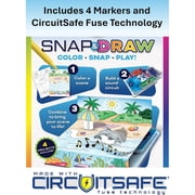SNAP CIRCUITS: Snap & Draw - Color 3D Landscape Scenes & Build Sound Circuits, Activate Art With Science, STEAM Toy, Craft Activity Kit, Kids 4+
