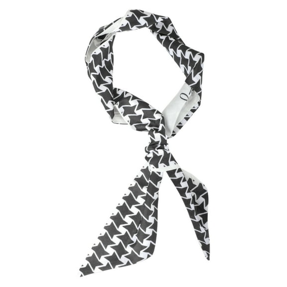 Unique Bargains 1 Pc Headband Star Long Ribbon Hairband for Women Black White