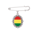 thumbnail image 1 of Bolivia Flag Country Symbol Mark Pattern Brooch Pin Dress Shirt Shawl Clips, 1 of 3