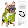 thumbnail image 3 of Honeii Green Apple Print Small Dog Hoodies Pet Hooded Sweatshirts Fall Winter Puppy Cat Sweaters Warm Clothes for Small Dogs Outfits Costume-X-Large, 3 of 7